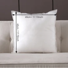 1个/2个白色枕芯，靠垫，无纺布欧式靠垫芯，方形沙发靠背垫芯，适用于客厅沙发、卧室床头板装饰、汽车座椅和圣诞装饰。