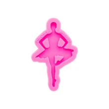 1pc Ballet Dancer Silicone Mold, For Making Crystal Epoxy Resin Keychains, Pendants, Charms, Soap Candle Crafts - Multicolor - View 3