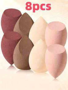 1/4/6/8/10/20pcs Makeup Sponges, Random Shapes, Suitable For All Skin Types, Latex-Free Multi-Purpose Makeup Sponges, Applicable For Liquid, Cream And Powder Products, Streak-Free, Seamless Makeup Application, Minimalist Design, Easy To Carry,Giveaways,Travel,Cheap Stuff,Travel Essential - Multicolor - View 1
