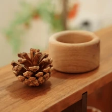 1pc Wooden Aromatherapy Essential Oil Diffuser, Compact & Elegant Design, Pinecone Style, Made Of Black Walnut Or Beechwood, Absorbs Essential Oils & Fragrances, Suitable For Yoga, Meditation, Aromatherapy, Home, Office, Car, And Home Decor To Release Aroma