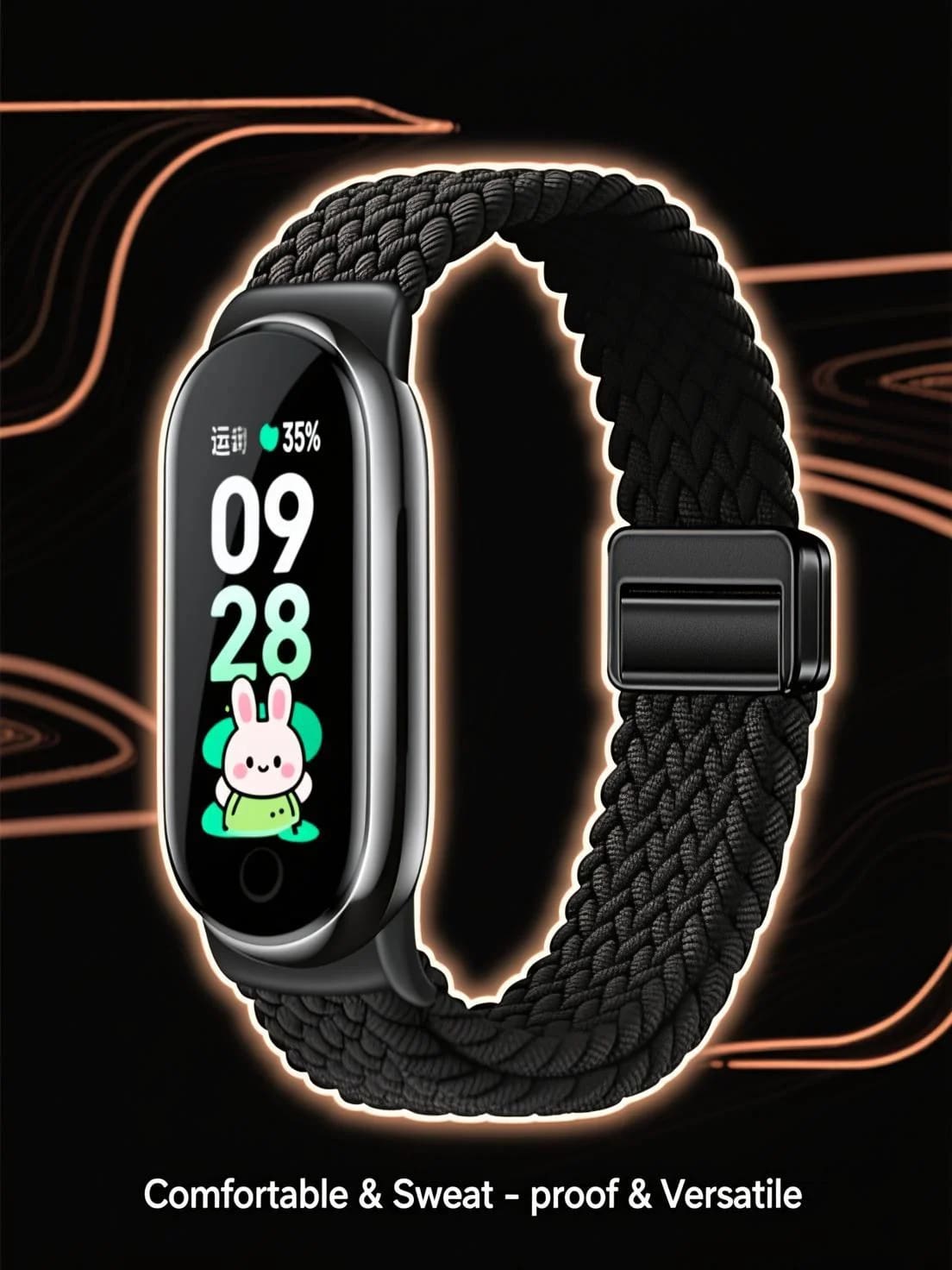 Dây đeo nylon tương thích với Mi Band 10/9/8, dây đeo thể thao thoáng khí chất lượng cao, phụ kiện đồng hồ thông minh, thoải mái và bền bỉ. - Mi Band 8/9/10 - Xem 1