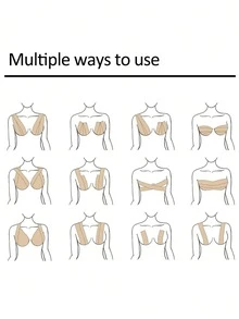 1 pièce Ruban adhésif invisible pour rassembler et soulever la poitrine, patch de traction musculaire - Multicolore - Voir 5