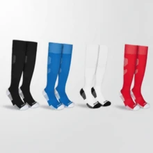 Kit Of 2 Pairs Of Hoahi Long-Calf Sport Original Football Socks In Black, White, Blue, And Red. - Màu xanh lam - Xem 1