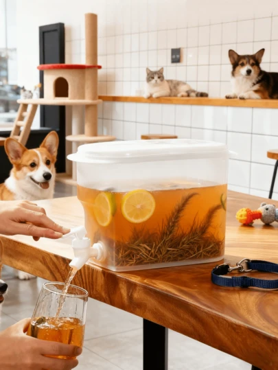 3.5L Large Capacity Plastic Refrigerator Beverage Dispenser With Faucet, Big Container, Iced Coffee/Tea/Drink Maker, Home Decor, Wedding/Christmas/Birthday Decoration