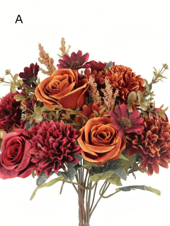 Artificial Peony Flowers Silk Hydrangea Rose Bouquet For Fall Autumn ,Artificial Flowers Bride's Bouquet Decor Home Decoration Accessories Valentine's Day Vase For Wedding Bouquet Garden Rose Arch Living Room Decor New Year's Decor Ornamental Flowerpot,DIY Marriage Wedding Bouquets ,Party Tables