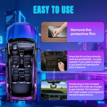 motos accesorio- luces led para moto, tamaño 10.2*34.8 cm, ojos LED para automóviles, controlada por app, texto/imágenes animadas personalizables DIY, suave y plegable, con alimentación USB, adecuada para motocicletas, automóviles, letreros de tiendas y decoraciones navideñas - 10,2 cm x 34,8 cm - Ver 7