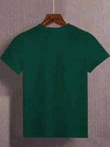 Girls' T-Shirt With Smiling Orange Flower, Size 5. - 軍綠色 - 查看 2