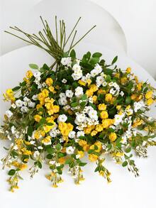 6束70厘米仿真花束，适用于墙面、客厅、卧室、婚礼、派对装饰、桌面摆设。可用于家居、书桌、厨房、婚礼、餐桌、中心装饰、办公室、花园、户外、房屋、庭院装饰，适合春、夏、秋、冬四季。 - 彩色 - 查看 4