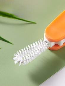 3-In-1 Baby Bottle Brush Set - Carrot Shaped Deep Cleaning Set And Nipple Brush, Multi-Functional Household Cleaning Tool - Multicolor - View 6