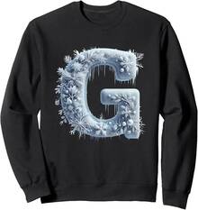 Frozen G Letter Winter Wonderland Sweatshirt - màu đen - Xem 1
