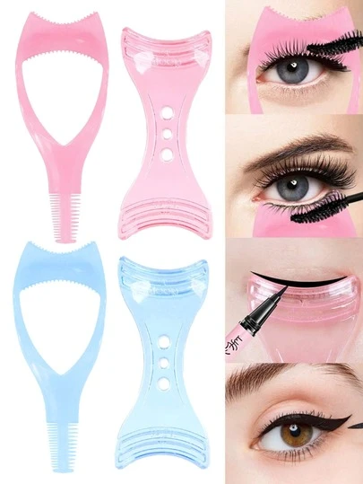 4/2/1pc Mascara Applicator, Mascara Protection, Mascara Shield, Eyeliner Aid Mascara Shield Eyeliner Eyelash Eyeshadow Lipstick Applicator Guide Tool, To Create Naturally Non-Caking Eyelashes