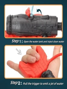 Cross-Border Spider Water Gun, Wrist Water Gun Launcher, Water Spraying Water Play Toy Gun, Manual Press Continuous Fire Toy, Wearable Arm Water Gun Launcher, Hero Wrist Water Gun Launcher, Water Spraying Toy, Swimming, Swimming Pool, Swimming Pool Game, I Play, Game, Group Game - Multicolor - View 4