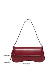 1个时尚休闲百搭高品质翻盖单肩包，适合外出 - 紅色 - 查看 10