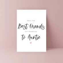 1pc Funny Pregnancy Announcement Card Birthday Card For Best Friend – "Only The Best Friend Gets Promoted To Aunt" Design, Perfect Unique Gift For Baby Showers, New Aunts, And Celebrations, Celebration Card, New Aunt Gift, Playful Greeting Card - Multicolor - View 4