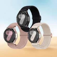 3 dây đeo đồng hồ tháo nhanh 20mm/22mm, tương thích với Samsung Galaxy Watch 7/4/5/6 40mm/44mm/6 Classic 43mm/47mm/Active 2/Gear S3 Classic; Dây đeo đồng hồ nylon co giãn 18/20/22mm, tương thích với HW Watch GT5 41mm/46mm/GT2/GT 3 42mm/46mm/HW GT5 Pro - Bột dệt màu da thịt + ánh sao + đen - Xem 10