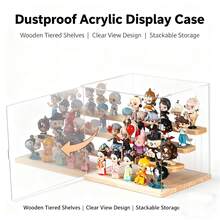 1 Acrylic Display Cabinet - Transparent Display Rack, Display Case, Display Box, Mini Handicraft Toy And Doll Decorative Storage Box, Suitable For Home, Dormitory, School, And Office - 無色 - 查看 1