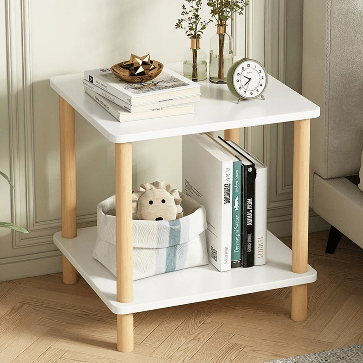 小型双人床头柜 白色 40*40*53厘米 - 彩色 - 查看 1