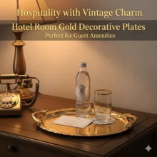 带把手的奢华金色椭圆形托盘，派对装饰及盛菜盘，聚会祈福仪式餐具，化妆品及珠宝收纳托盘（3种尺寸可选） - 彩色 - 查看 5