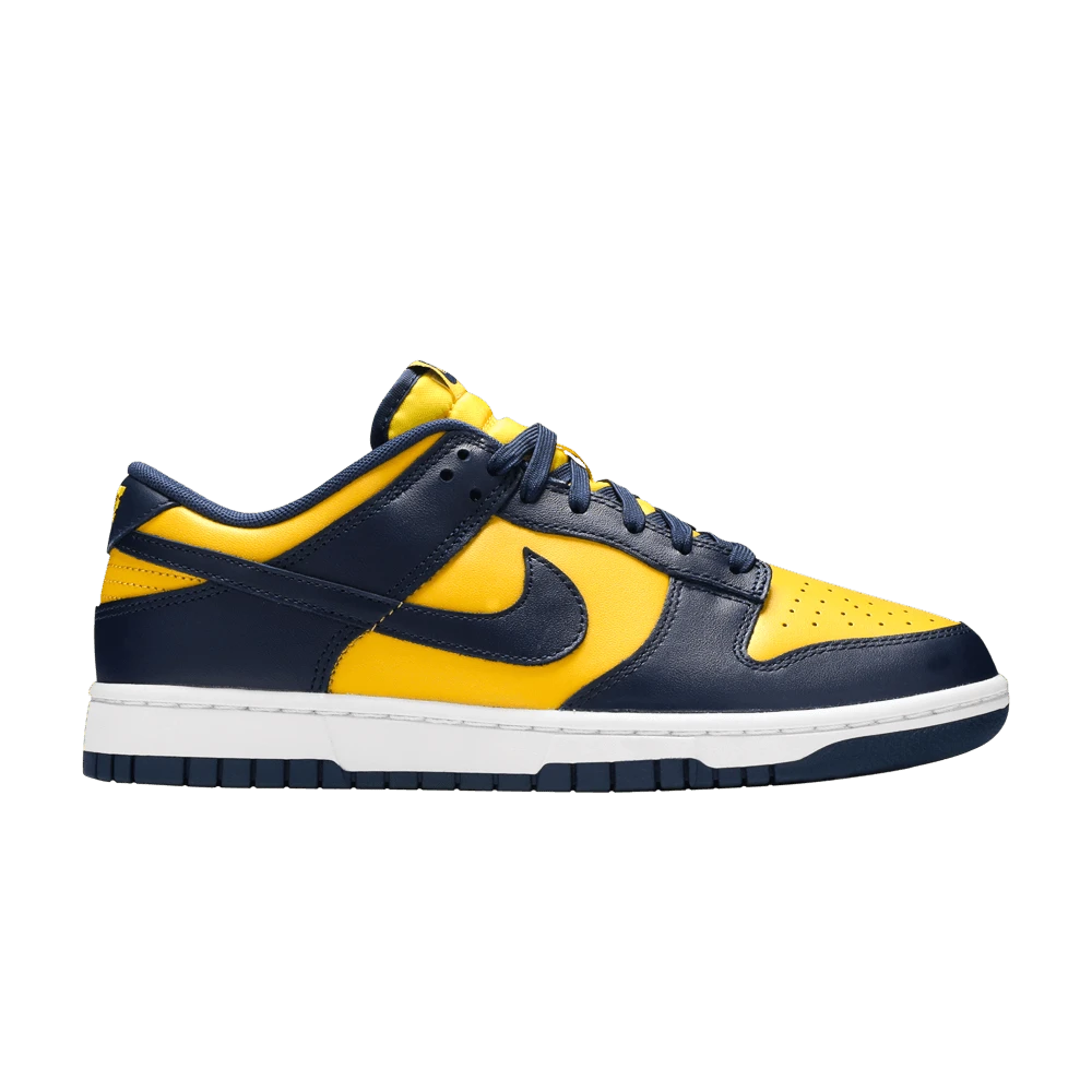 Nike Dunk Low 'Michigan' 2021 (Unisex) Varsity Maize/Midnight Navy/White DD1391-700 Summer New - Màu xanh lam - Xem 1
