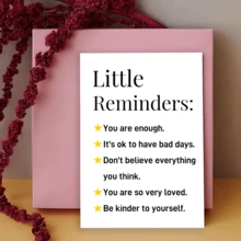 1pc Heartfelt Valentine's Day Card Encouragement Card "Little Reminders" Birthday Card Festival Card Perfect For Son, Daughter, Best Friend On Birthdays, Christmas, Valentine's Day - Multicolor - View 3