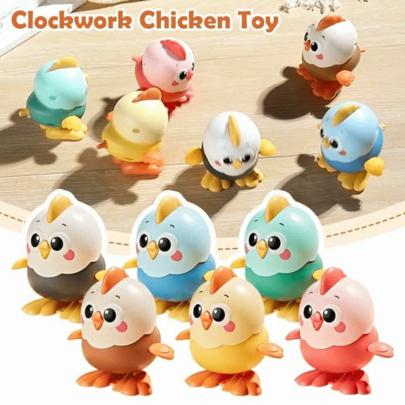 Speelgoedkippen met opwindmechanisme voor peuters - 6 kleurrijke - (1 stuk) Opwindkippen, geen batterijen nodig, perfect cadeau voor een verjaardag, feestdagen, Kerstmis, Halloween, Nieuwjaar of Pasen.