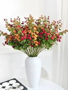 6束70厘米仿真花，适用于墙面、客厅、卧室、婚礼、派对装饰、桌面摆设。可用于家居、书桌、厨房、婚礼、餐桌、中心装饰、办公室、花园、户外、房屋、庭院装饰，适合春、夏、秋、冬四季。 - 彩色 - 查看 5