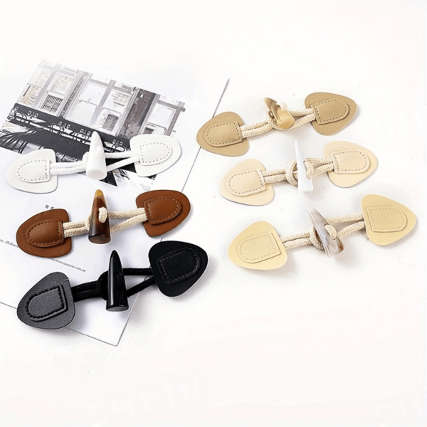 2/4 Pairs Faux Leather Coat Buttons - Decorative Clothing Buttons, Adjustable Jacket Buttons Suitable For Decorating Various Garments Such As Coats, Windbreakers, Jackets, Etc.