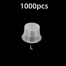 100/1000pcs Tattoo Pigment Cups, Transparent Micro-Needle Glue Caps For Lip/Eyebrow Semi-Permanent Makeup, Bleaching Supplies - Clear - View 13