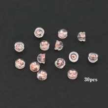 10/30个耳钉后塞，高品质耳塞，耳钉底座，圆形耳钉后塞，珠宝配件，DIY手工配件 - 漢堡耳堵 - 查看 7