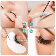 100支黑色一次性微型刷子和睫毛膏刷 - 用于睫毛嫁接、化妆和唇部微雕 - 黑色 - 查看 2