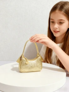 Bolso de mano con relieve de flores para niñas, regalo de vacaciones, monedero de estilo princesa de moda, mini bolso - Unitalla - Ver 10