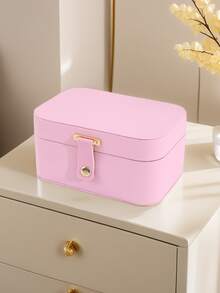 Large Capacity Luxury Genuine Leather Double-Layer Jewelry Box, Featuring Layered Design And Accessory Tray. Suitable For Women/Girls To Store Earrings, Necklaces, Rings And Bracelets. A Perfect Gift For Mother/Wife/Valentine's Day, Also An Ideal Choice For Back-To-School Gifts For Classmates And Best Friends., Room Decor - Multicolor - View 12