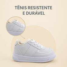 Combo 2 Tênis De Menina Baby – Macios, Leves e Feitos Para Protege-lá Enquanto Brinca Do 20 ao 27 - Compre Agora! - Branco + Branco - Visão 8