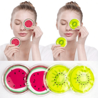 Gel Ice Pack Reusable Cooling Eye Pads And Under Eye Patches, Eye Hot Cold Pack For Eye Rela(2watermelon)