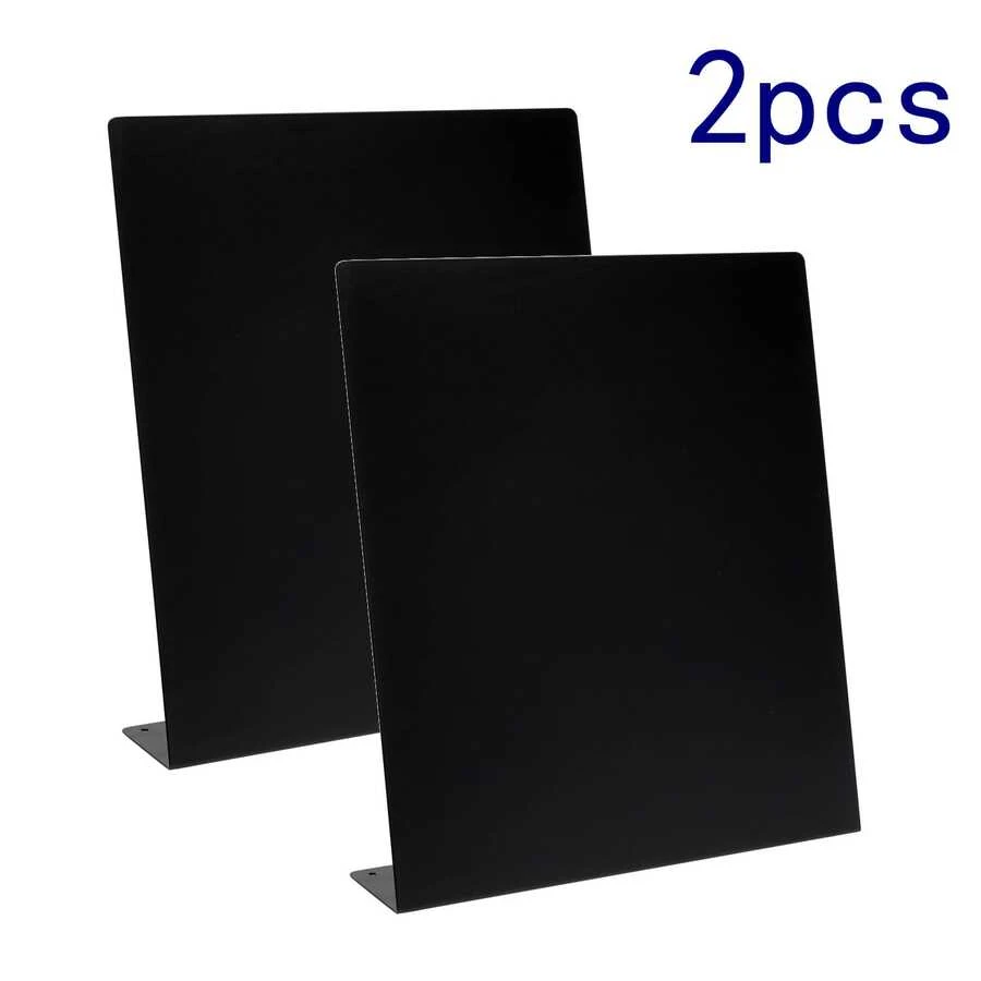 2pcs Black Metal Magnetic Display Board, Magnetic Bulletin Board, Magnetic Display Rack Suitable For Home, School, Kitchen, Office
