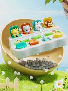 Hide And Seek Button Box Toy With Animal And Object Sensor Switches - Durable ABS Resin Early Learning Toy For Kids, Enhances Fine Motor Skills And Hand-Eye Coordination, Toddler Toy - Multicolor - View 4