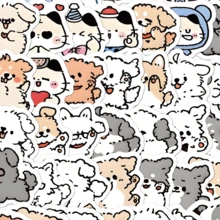 70pcs Collection Of Cute Cat And Dog Stick Figures, Self-Adhesive, Reusable, Irregular Shapes, Suitable For Scrapbooks, Laptops, Cars, Water Bottles, Mobile Phones - Mixed Colors, Compatible With Plastic Surfaces, Perfect Gift - Multicolor - View 6