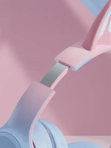 无线耳机，支持蓝牙5.3，超长续航，LED灯光，少女风设计——绝佳的礼物之选 - 彩色 - 查看 9