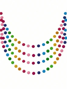 Felt Ball Garland Colourful Pom Pom Garland Handmade Felt Ball Garland For Wall Christmas Tree Decoration (Rainbow) - Multicolor - View 7