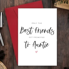 1pc Funny Pregnancy Announcement Card Birthday Card For Best Friend – "Only The Best Friend Gets Promoted To Aunt" Design, Perfect Unique Gift For Baby Showers, New Aunts, And Celebrations, Celebration Card, New Aunt Gift, Playful Greeting Card - Multicolor - View 7