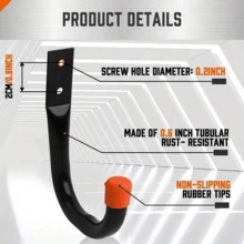 2个自行车铁钩，需要用螺丝固定，适合安装在棚屋等户外场所。