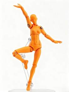 1件 - 最新款可动人体模型，可摆造型艺术素描模型，青少年版可动人偶，动漫人体绘画素材，艺术家收藏，3D可动模型，适合派对玩具、生日礼物，略有瑕疵 - 彩色 - 查看 6