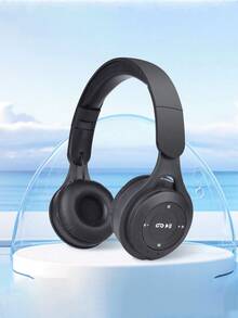 无线耳机，支持无线/有线连接，TF卡多模式，佩戴舒适，带麦克风，HiFi立体声，可折叠轻巧，低音浑厚，适用于家庭、办公室、手机和电脑。