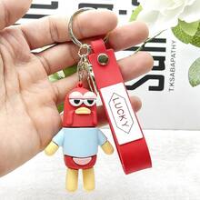 SpongeBob SquarePants SpongeBob Keychain - Bikini Bottom Ugly Fish Keychain | Cartoon Bikini Bottom Resident Pendant | Ideal For Bags, Clothing, Gifts For Best Friends, Birthdays, Daily Wear And Travel Luggage Accessories - Multicolor - View 4