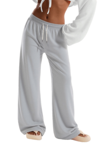 Women's Casual Loose Straight Leg Pants, Suitable For Running, Workout, Gym, Outdoor Travel, High Street Fashion, Breathable, All Season - Grey - View 2