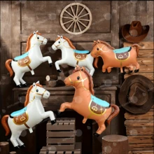 2/1 件西部主题马气球装饰 - 148 厘米铝箔，自封，无需电源，非常适合生日和牛仔派对、派对气球、西部主题装饰 | 自封气球、圣诞装饰