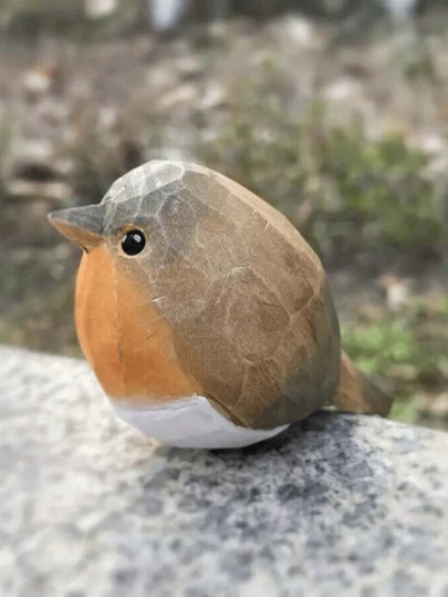 Handmade Resin Bird Figurines, Lifelike Robins And Bluebirds Sculptures With Detailed Hand-Painted Designs, Adorable Christmas Gift, Suitable For Shelves, Rooms Or Home Decor