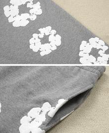 Denim Tears Cotton Wreath Sweatpants & Hoodie Set | Loose Drop Shoulder Sweatshirt, High-End Cotton Urban Street Style For Men & Women - 查看 9