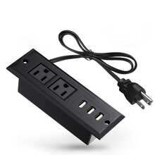 Multiprise 5-In-1 Surge Protection Power Socket, Us Standard Plug Adapter, 1.5m/4.92ft Extension Cord, Universal Adapter, 3 USB-A Ports And 2 Sockets, Smart Plug For Home, Office, Travel, Study, Smart Home, Maison, Black, Prise - US B Type Plug(110-127V) - View 11