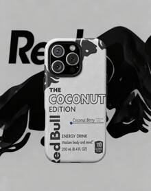 1 Pcs Red Bull Coconut Phone Case, Suitable For 17 Pro Max/17 Air/ 16 Pro MAX/15 Pro Max/14 Pro/13 Pro/12/11, Personalized Phone Case For Men And Women,They Are Excellent Gifts For Girlfriends, Boyfriends And Family Members For Christmas And Halloween. - 黑色 - 查看 1